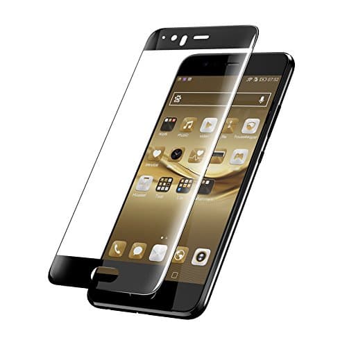 Huawei P10 Plus Screen Protector [Full Coverage] [9H Hardness] [Ultra Clear] [Case Friendly] [Bubble Free] Premium Tempered Glass Screen Protector for Huawei P10 Plus (Black)