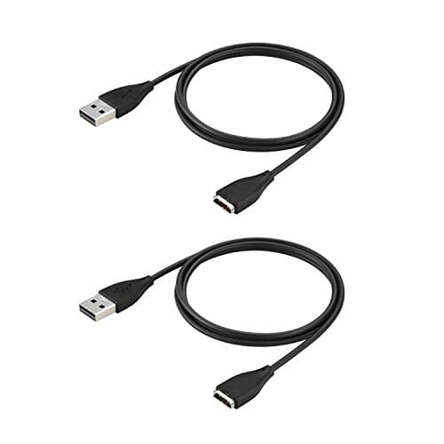 Fitbit Surge Cable 2-Pack, BeneStellar 3.3ft / 1m Replacement USB Charger Cable for Fitbit Surge Fitness (Black 2Pack)