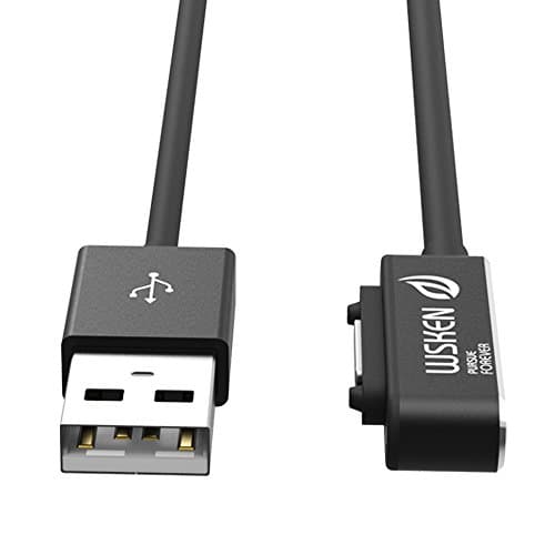 High Speed 1M Double Metal Magnetic USB Sync Cable / Data Cable / Charging Cable / Charge Cable for Sony Xperia Z1 , Sony Xperia Z1Mini, Sony Xperia Z1 Smartphone, Sony Xperia Z2, Sony Xperia Z2 Table, Sony Xperia Z3, Sony Xperia Z Ultra XL39h with LED Indicator (Black)