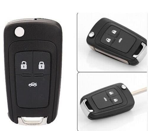 Keyless Entry NEW Folding Flip FOB Remote KEY Case Shell replacement for 2011 2012 2013 Chevy Chevrolet Cruze 3 Buttons by Keyless Professor