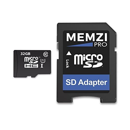 MEMZI PRO 32GB Class 10 90MB/s Micro SDHC Memory Card with SD Adapter for Samsung Galaxy S9, S9+, Note 8, J2 Pro, A8, A8+ Mobile Phones