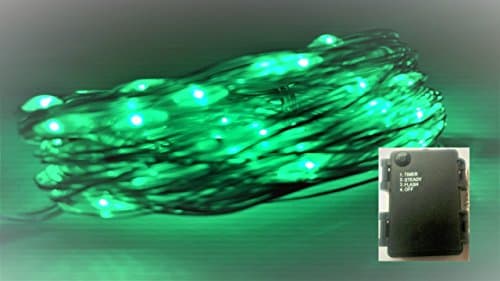 HLS 30 LED GREEN 3m long String Light + ON + FLASH + Daily Timer Mode + IP44 rated so can be used Inside and Outside!