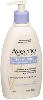 Aveeno Active Naturals Moisturizing Lotion - Stress Relief - With Lavender, Chamomile, & Ylang-Ylang - Net Wt. 12 FL OZ (354 mL) Per Bottle - by Aveeno