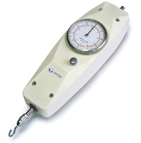 Mechanical force gauge for measuring push and pull forces [Sauter FA 10] with peak hold function