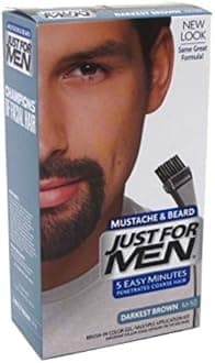 Just For Men Mustache &amp; Beard #M-50 Darkest Brown Color Gel (2 Pack)