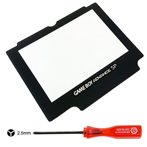 iMinker Plastic Replacement Screen Lens Protector+ Triangle Screwdriver Repair Tool for Nintendo Gameboy Advance SP, GBA SP (10 Set)