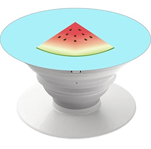 Multi-function Mobile Phone Holder.Expanding Stand and Grip Mount for Smart cell phone and tablet-Watermelon Fruit Slice On Blue
