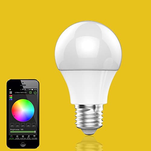 Ryham Bluetooth Smart LED Light Bulb, Smartphone Controlled, Dimmable,Colour Ambiance Wireless lighting, E27, 4.5W (Works with iPhone, iPad, Android Phone and Tablet)