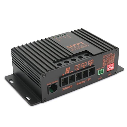 Chunyang Solar Panel Charge Controller Regulator 12 V 20 A MPPT Dual USB Solar Panel Regulator Charge Controller with LCD Display and Application for Camping RV, Caravans, Motorhomes, Boats, Yachts