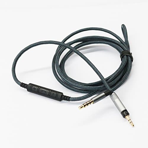 Future win 1.5m 4.5ft New Replacememt Cable with Remote &amp; Mic for apple iphone itouch ipad and Most of Android phone Samsung phone to Audio Technica ATH-M50x ATH-M40x Headphones