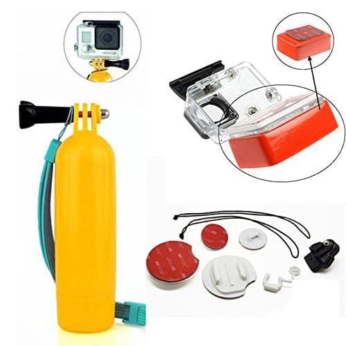 Vicdozia Floating Handheld Stick Bar Floaty Sponge Float Box 3M Adhesive Sticker Anti Sink Surfboard Surfing Mount Tethers Pack Outdoor Sports Accessories Kits for GoPro Hero 5 4 3+ 3 2 1 Camera