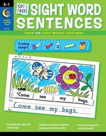 Cut &amp; Paste Sight Words Sentences by Creative Educational Products