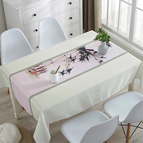 Chinese Style Printing Waterproof Rectangular Tablecloths Home Kitchen Dinning Table Cover