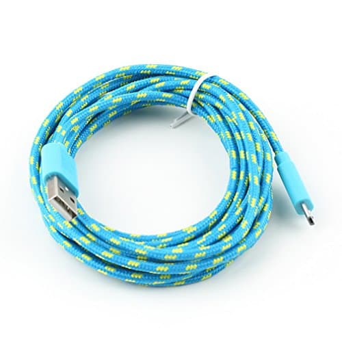 Maistore Micro USB Cable Charger 3M/10FT Sync Data Cable Cord Series-Nylon Braided Android Fast Charging Cables for Samsung Galaxy Note, Nexus, HTC, Kindle, LG, Sony, Xiaomi, Motorola, PS4 Controller and More (Blue)