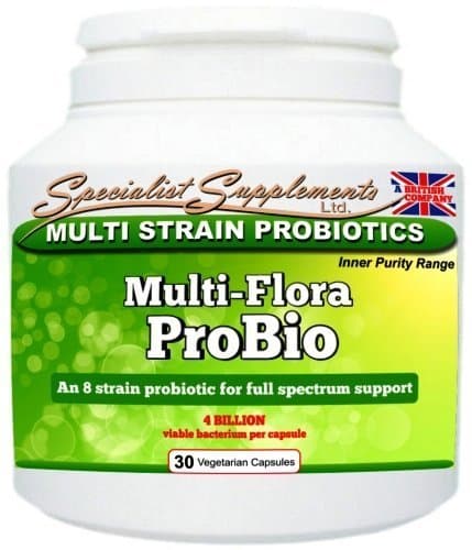 Multi-Flora ProBio - 4 Billion Friendly Bacteria Tablets (30 capsules per tub) - Probiotics Supplement