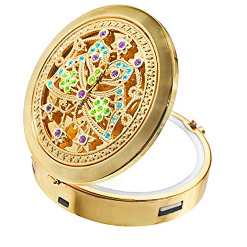 High Quality Bulbs, High intelligence Small Mirror Multifunctional Makeup Mirror LED Charging Treasure With Light Mirror 5V (1PCS) For Home &amp; kitchen