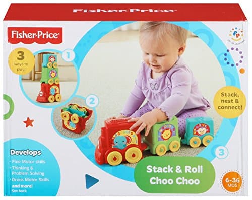 Baby Stacking Toy Stack Nest Roll Pull Along Choo Choo Train
