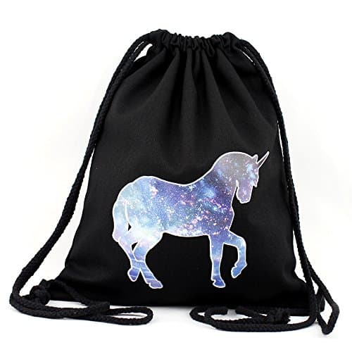 Drawstring Backpack Unicorn Sackpack for Girls Soft Polyester Gym Drawstring bag Sport Bag