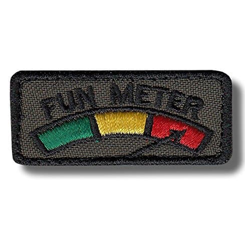 Fun meter - Iron/Sew on patch, 5 x 2 cm