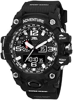 V2AAnalogue - Digital Men's Watch (Black Dial Blue Colored Strap)