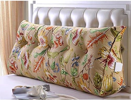 BZ STORE Double PILLOWS Pillows, triangle bed Soft Pack bed &amp; queen bed ISBO cover 100x25x5 ller return wash 0cm Washable, sales (Color # 3, Size: 100x25x50cm)