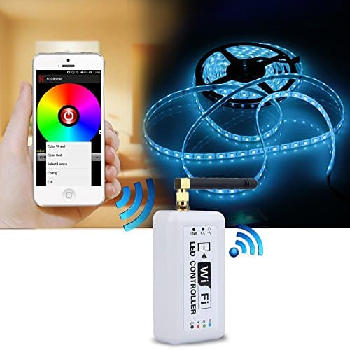 Ciecoo Wireless Wifi LED Strip Controller RGB Controller for iPhone, iOS, Android Smartphone Tablet