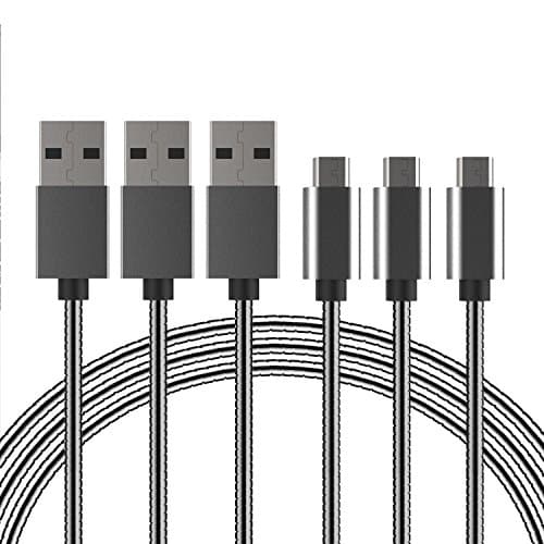 Micro USB Cable Vsllcau Metal Micro USB Cable 3.3ft/1m - 3 Pack
