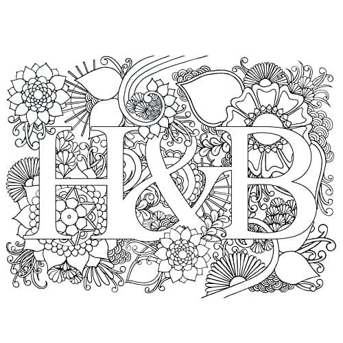 Personalised Couples Colouring Poster (A3)