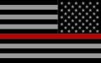 Reverse Subdued US Flag Thin Red Line Reflective 4"x2.25"