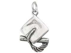 Sterling Silver Graduation Cap Charm