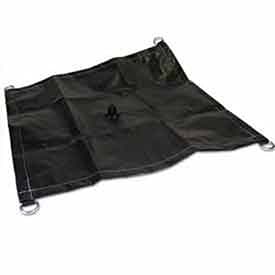 Blk/Silver Poly Drain Tarp, 5'x6'