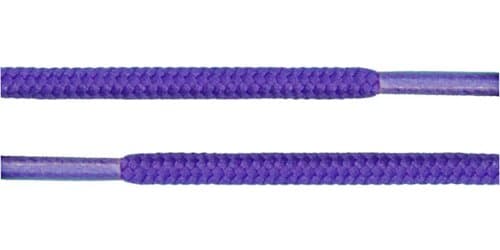 Round Shoelaces 3/16" Thick Solid Color Strings for Sneakers Boots & Shoes - 27" to 72" Length Shoe Laces