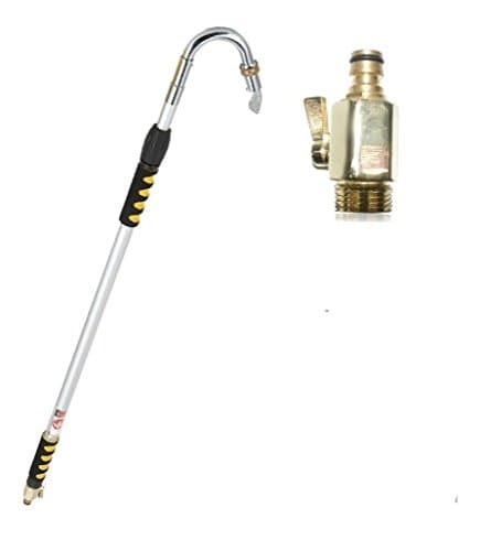 Extra Long Telescoping Gutter Wand Height Adjustable from 55 Inch to 117 Inch with Brass Valve