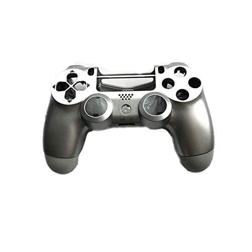 Front+Back Shell Housing Case Cover Protector for Sony PS4 Pro Controller JDS040 JDM-040 Upper Housing Shell Case (Silver)