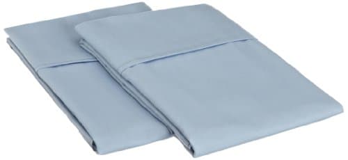 1500 Series 100% Brushed Microfiber Standard Pillowcase Set Solid, Light Blue - Super Soft and Wrinkle Resistant
