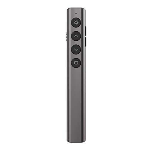 JATEN Wireless Presenter, RF 2.4GHz Remote Pointer Presentation Clicker USB Remote Control Flip Pen for PPT Powerpoint Slideshow (Gray)