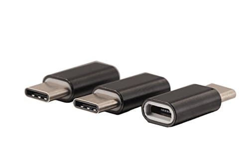 3PCS USB-C to Micro USB Adapter for Data Syncing and Charging Convert Connector（Aluminum Black）