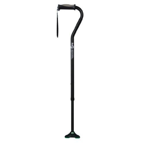 Hugo Mobility Quadpod Offset Cane with Ultra Stable Cane Tip, Ebony by Hugo Mobility