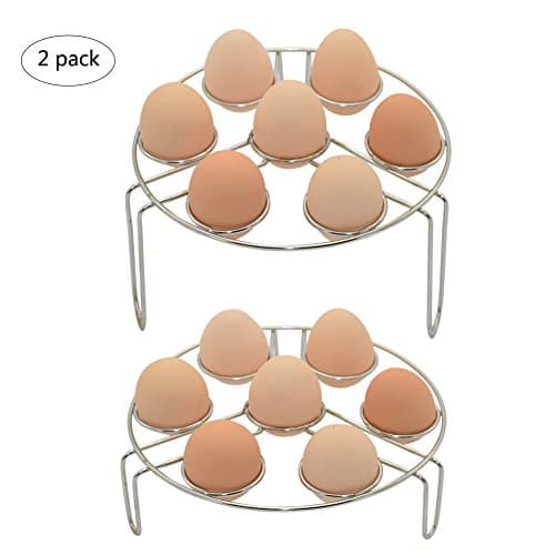 2-Pack Creative Egg Steamer Rack with 7 Circles for Pressure Cooker , Multifunctional Stainless Steel Food Steaming rack, Egg Cooker