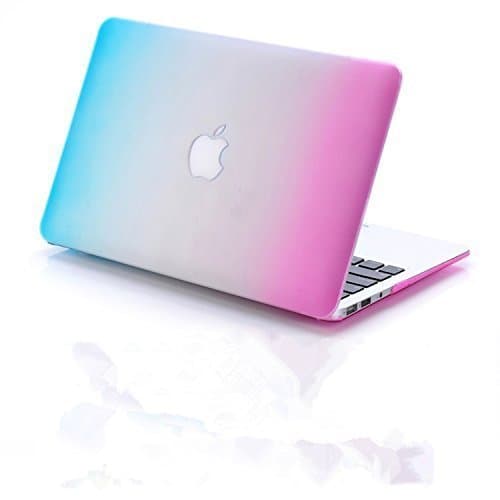 Ouse Rainbow Frosted Matte Snap-on hard Shell Plastic shell Plastic Case Cover Skins with Screen Protector and Silicone Keyboard Cover for MacBook Pro 13" With Retina Display