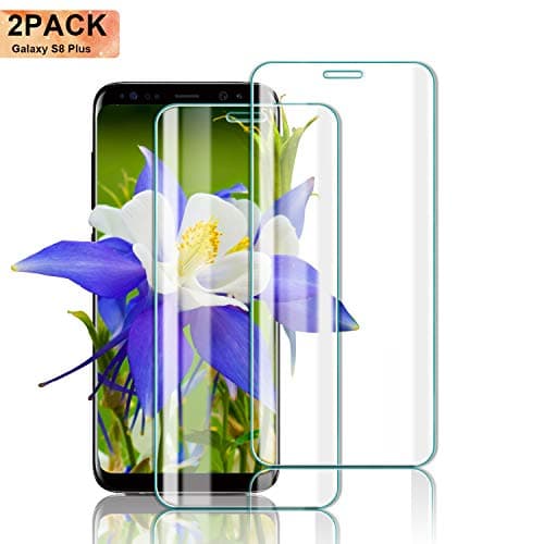 Nutmix Galaxy S8 Plus Screen Protector, [2 Pack] Tempered Glass Full Coverage Screen Protector, 9H Hardness, Resist Scratch, Anti-Fingerprint, HD Protection Film for Samsung Galaxy S8 Plus