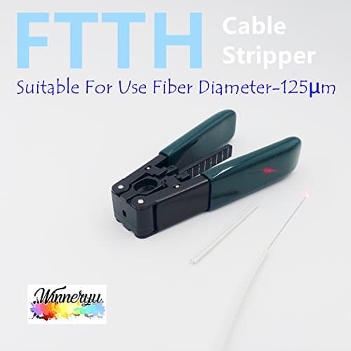 Fiber Optic Cable Stripper, Winneryu, FTTH Cold Junction Drop Cable Stripper Tool Fiber Optic Cable Stripper Cutter Stripping Pliers with Scale