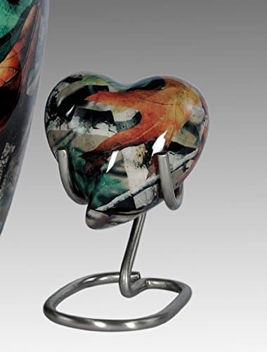 Camo Cremation Heart Keepsake