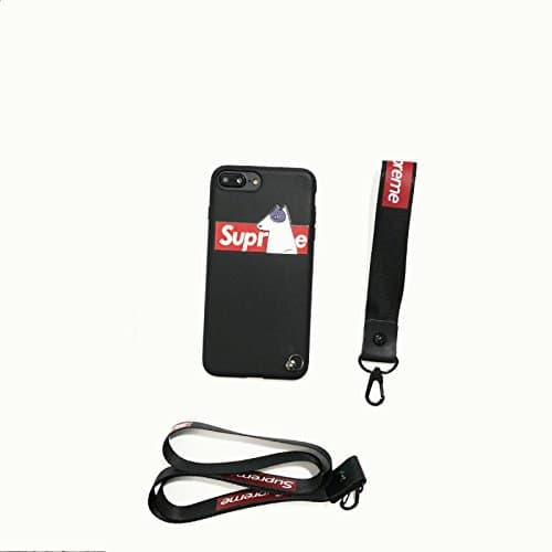 Black iPhone 7 plus Case Protective,iphone Slim Shockproof anti-Scratch Non-slip 5.5 Inches - Dog soft silicone Bumper Protective Case (7plus)