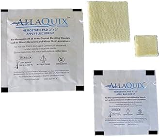 Combo Pack - AllaQuix Stop Bleeding Gauze (Pack of 3: 2 L and 1 XL Sizes) Professional-Grade First-Aid Hemostatic Gauze (Blood Clotting Bandage)