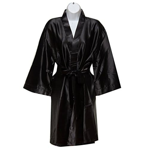 Plain Satin Robes (Regular, Black)
