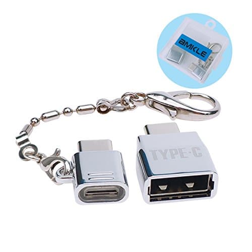 USB Type C Adaptrer Keychain to Micro USB Adapter (1pcs) + USB C to USB A Adapter (1pcs), Metal
