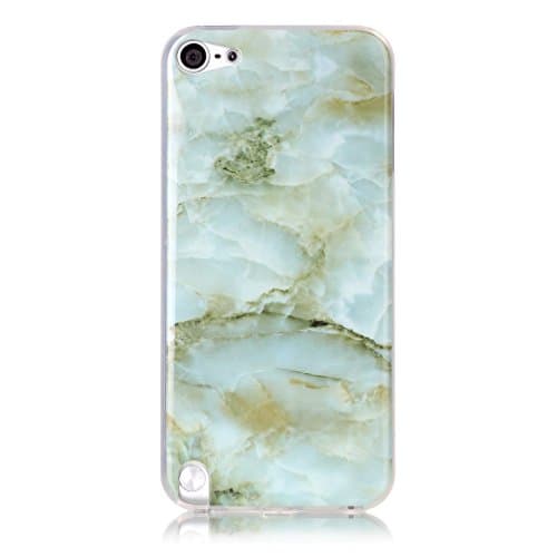 Pod 5 case,iPod Touch 6 Case,New Arrival mint Marble Texture Design Clear Bumper TPU Soft Case Rubber Silicone Skin Cover for Apple iPod Touch 5th/6th Generation