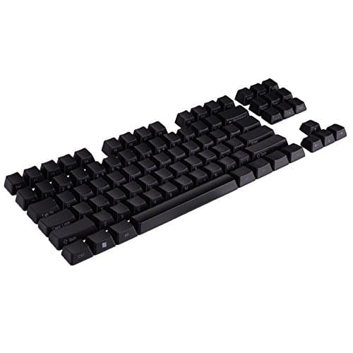 Keycaps Backlit 87 Key Set Front Side Print Doubleshot Translucent Black ABS Cherry MX Key Caps with Keycaps puller for Tenkeyless 87 MX Switches Mechanical Gaming Keyboard (87 Keyset)