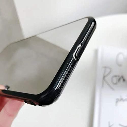 KIMICO case for iPhone 8 Plus and iPhone 7 Plus, Tempered Glass Mirror Case [High Clarity + 0% Distortion Mirror] Soft TPU Bumper [Anti-Scratch] Makeup, Touch up and Back Camera Selfies(Rumination 8+)